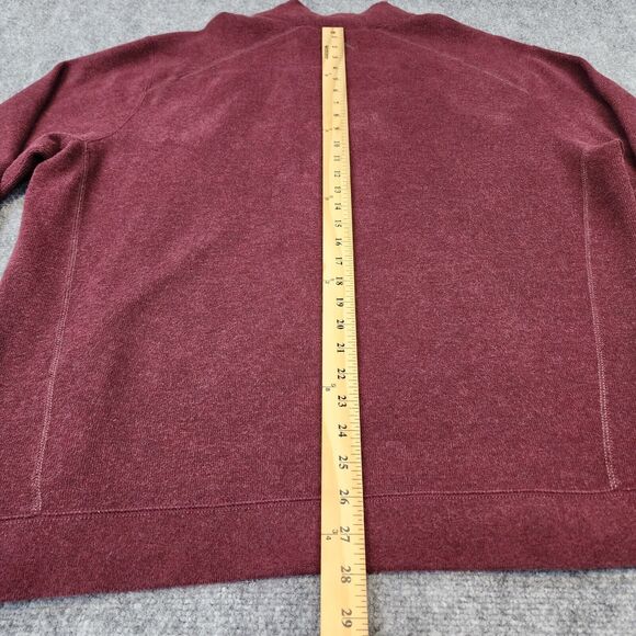 Tommy Bahama Sweater Mens XL Red Brown 1/4 Zip Reversible Mock Neck Pullover - Picture 8 of 16